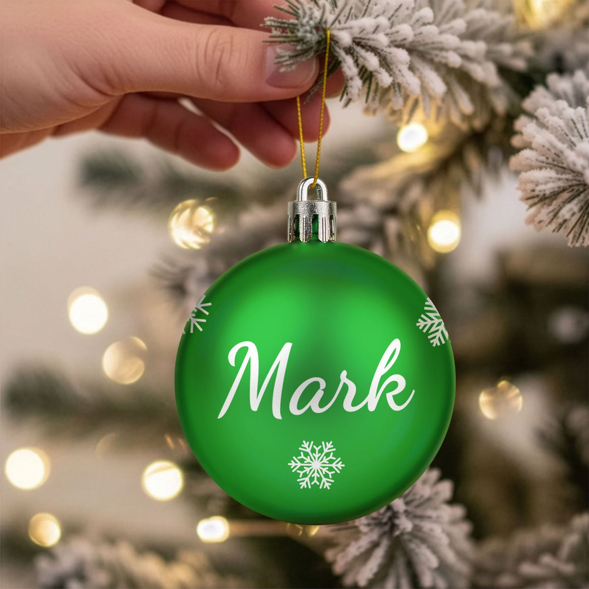 Personalized Name Christmas Ball Ornament – Custom Christmas Tree Ornament