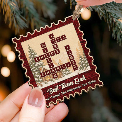 Best Team Ever Postage Stamp - Personalized Ornament