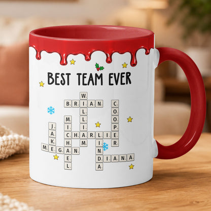 Best Team - Custom Name Crosswords - Thank You Bulk Gifts For Coworkers - Personalized Mug