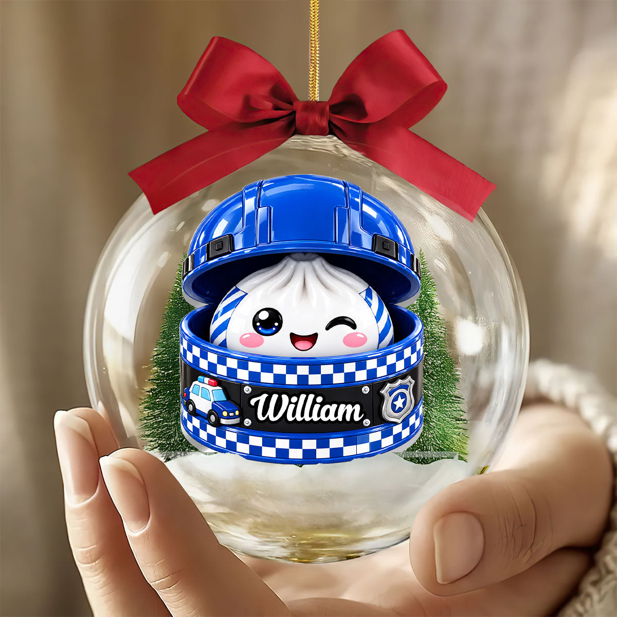 Squishy Hunting Gifts For Kids - Personalized 3D Acrylic Ball Ornament