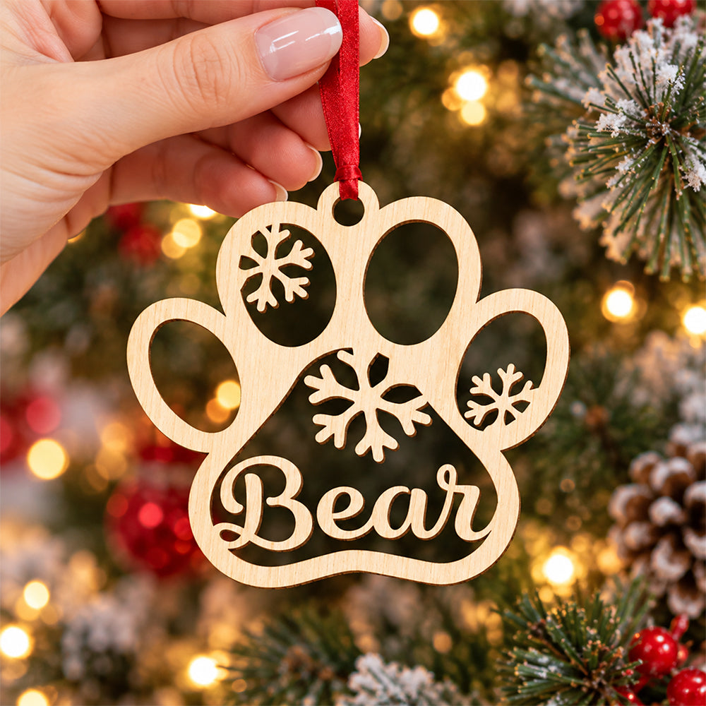 Personalized Name Christmas Wood Ornament Family Gift HA75 919182