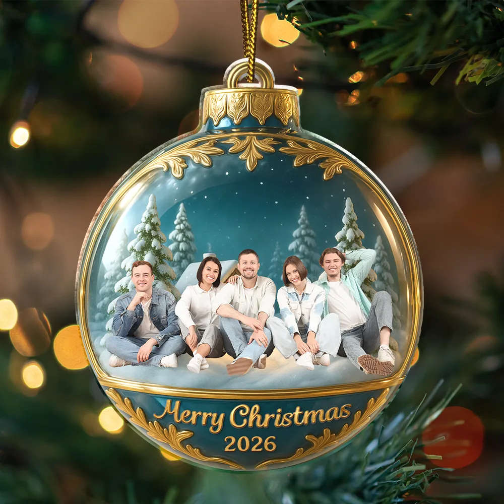 Custom Photo Family Together - Personalized Custom Shaped Acrylic Ornament