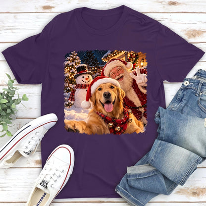 Custom Christmas Birthday Gifts For Dog Lovers • Santa Best Buddy - Personalized Basic T-Shirt
