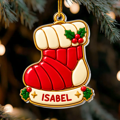 Custom Navidad Concha Pan Dulce Ornament Gift For Kids Grandkids - Personalized Ornament