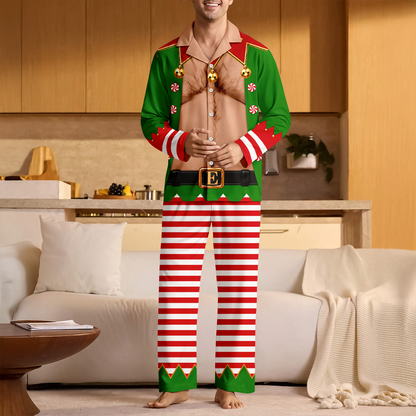 Personalized Funny Hairy Body Christmas Pajamas Gift For Husband, Grandpa HA75 919466