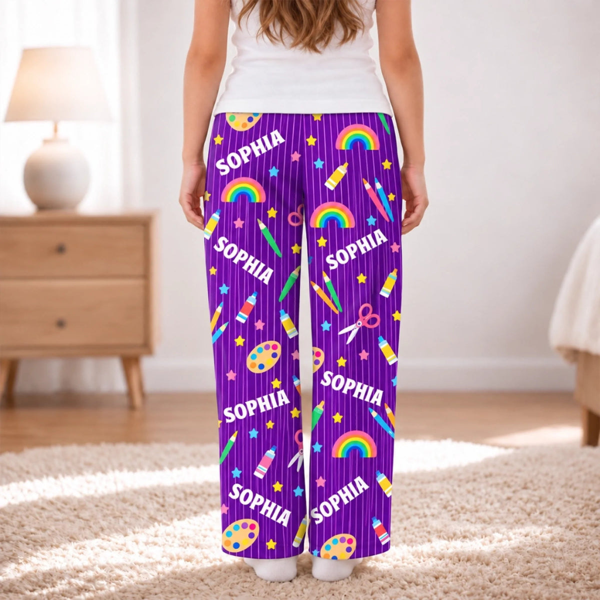 Custom Name Art Gifts for Kids - Personalized Pajama Pants