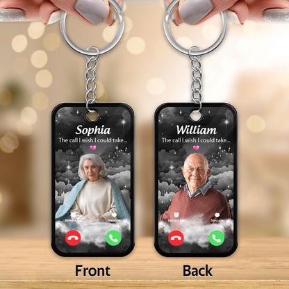 The Call I Wish Memorial Sympathy Gift Remembrance Keepsake Photo Inserted Different On 2 Sides Personalized Acrylic Keychain