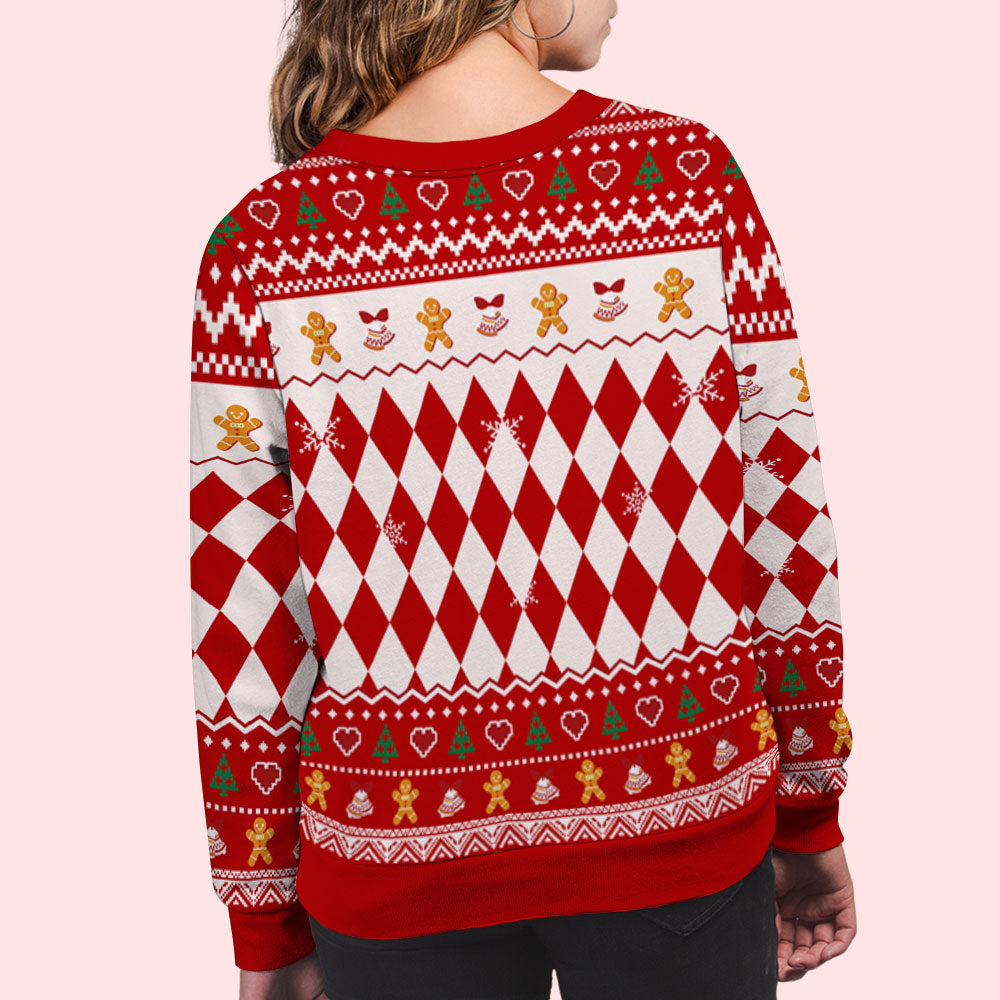 Custom Family Christmas Sweatshirt, Gift for Family Members • Family Rules - Personalized All-Over-Print Sweatshirt
