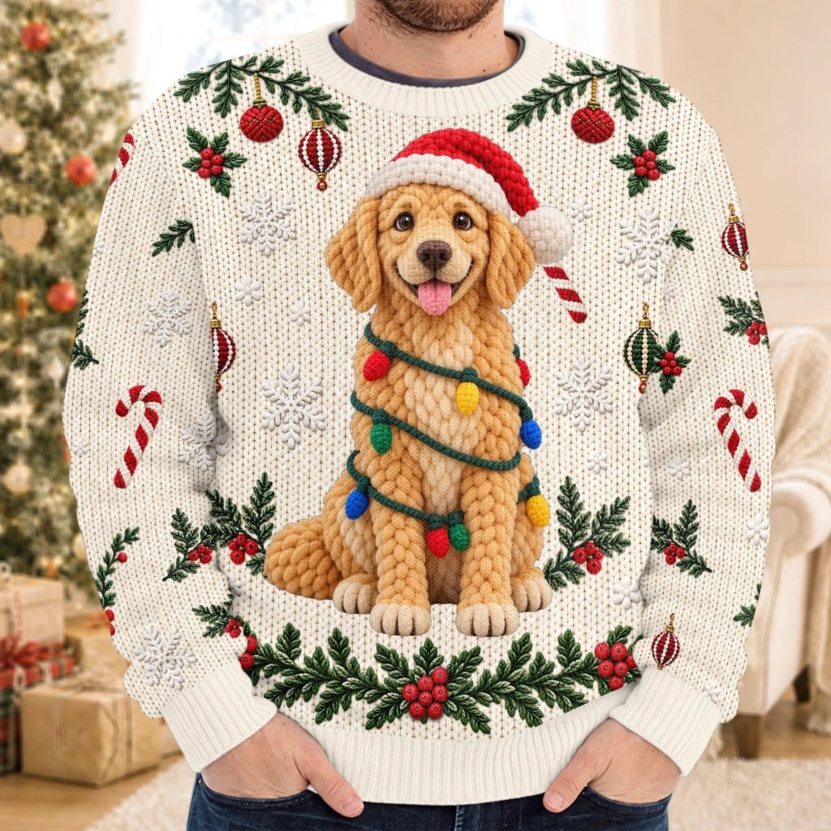 Custom Pet Photo Christmas Gifts for Dog Lovers - Personalized Sweatshirt