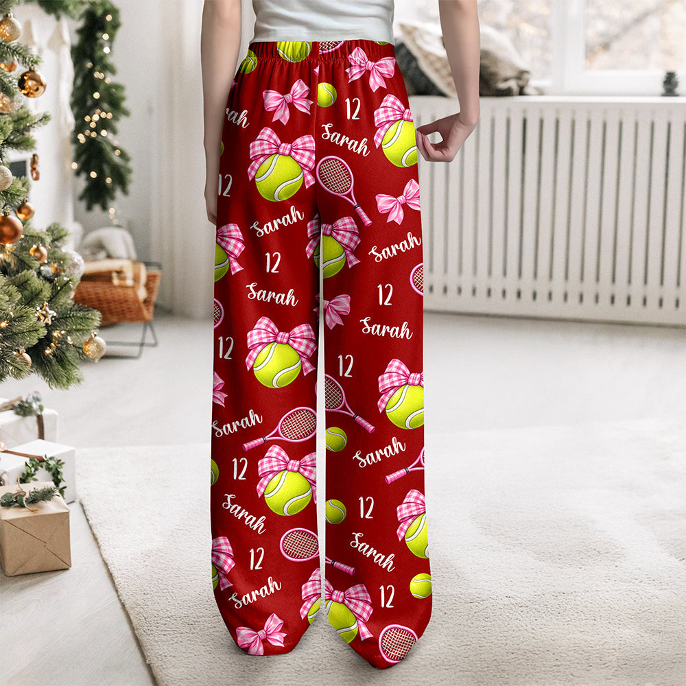 Personalized Coquette Bow Tennis Sweatpants Gift For Her HA75 919490