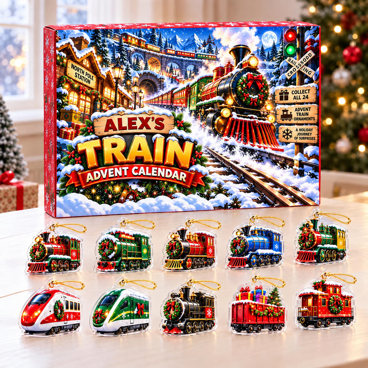 The North Pole Express Countdown - Personalized Christmas Advent Calendar