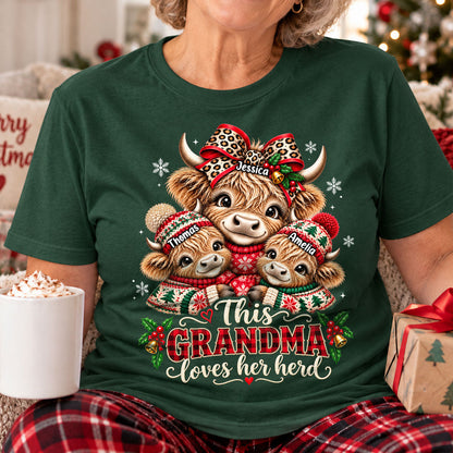This Grandma Loves Her Herd - Personalized Shirt - Thoughtful Christmas Gift for Grandma