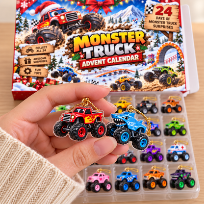 24 Days of Monster Trucks - Personalized Christmas Advent Calendar