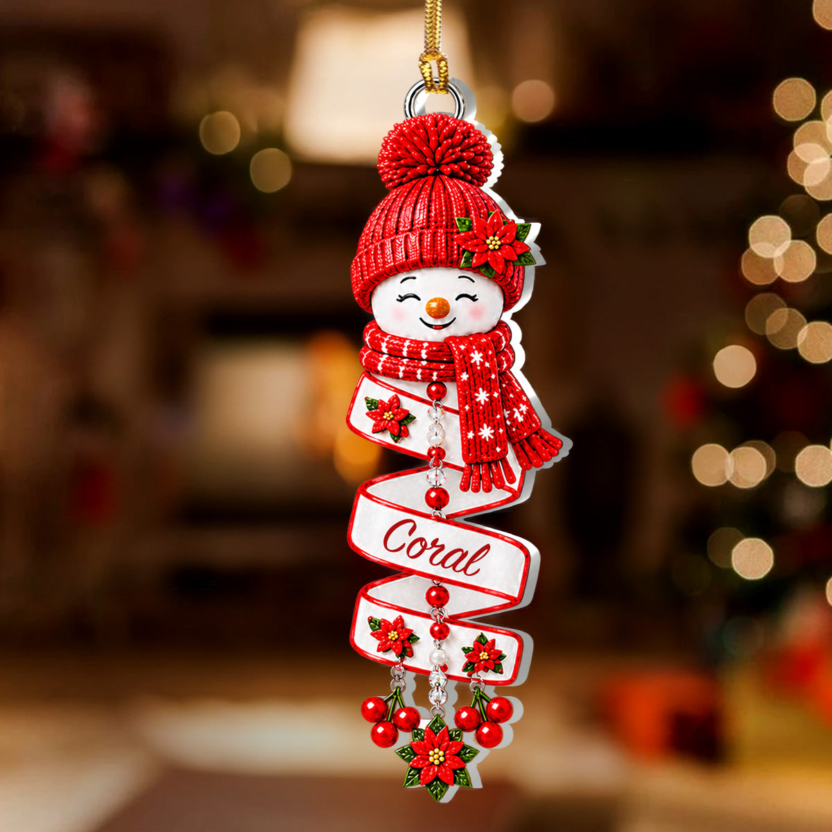 Snowman Christmas - Personalized 1-Layer Acrylic Ornament