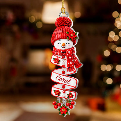 Snowman Christmas - Personalized 1-Layer Acrylic Ornament