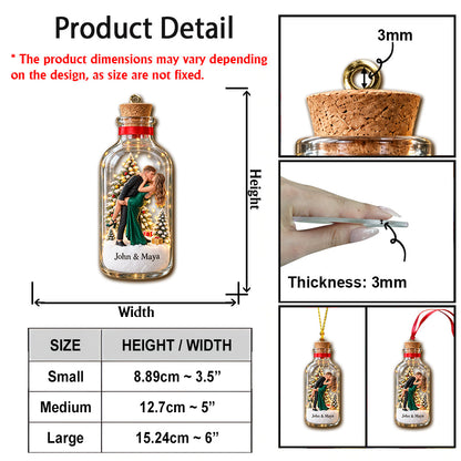 Custom Bottle Style Ornament - Personalized Couple Ornament