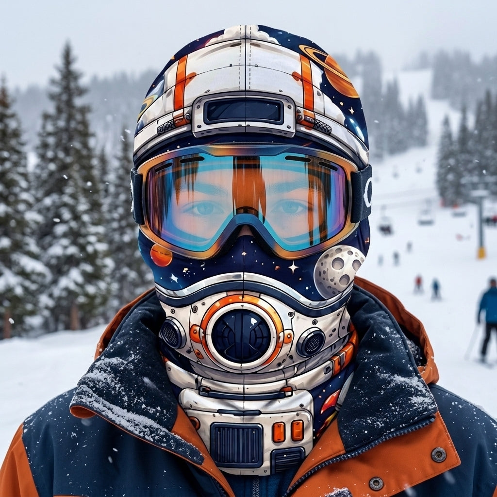 Funny Face Mask Xmas Gift For Kids Skier Snowboarder - Personalized Mask