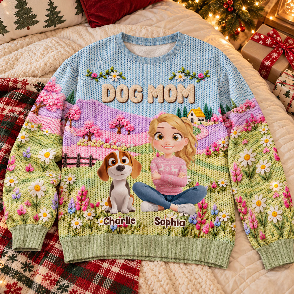 Custom Christmas Sweatshirt for Dog Mom, Dog Lovers • Christmas Lover - Personalized All-Over-Print Sweatshirt
