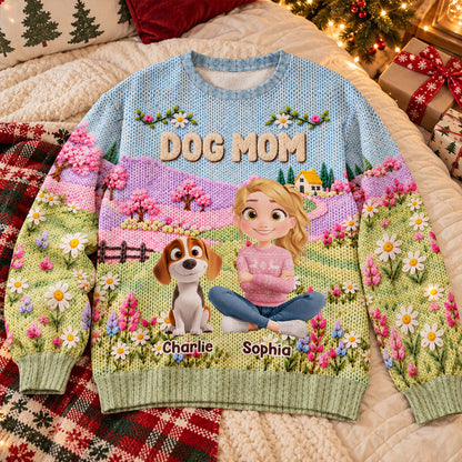 Custom Christmas Sweatshirt for Dog Mom, Dog Lovers • Christmas Lover - Personalized All-Over-Print Sweatshirt