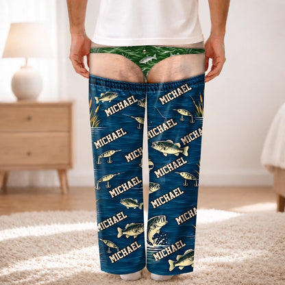 Custom Name Fishing Gifts for Men - Personalized Pajamas