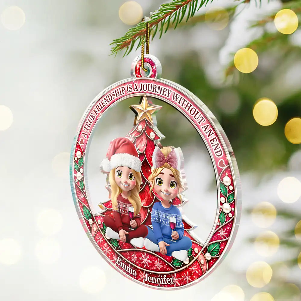 Christmas Bestie Keepsake - Personalized Family We Choose Acrylic Ornament