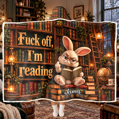 Shhh... I’m Reading - Funny Reading Blanket For Book Lovers - Personalized Blanket