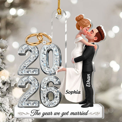 The Year We Got Married - Personalized 1-Layer Acrylic Ornament