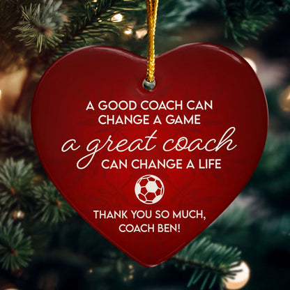 Personalized Coach Ornament, Thank You Coach Christmas Gift, Sports Team Keepsake