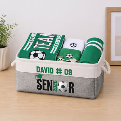 Graduation Sport Senior Basket For Daughter, Son, Club - Personalized Storage Basket