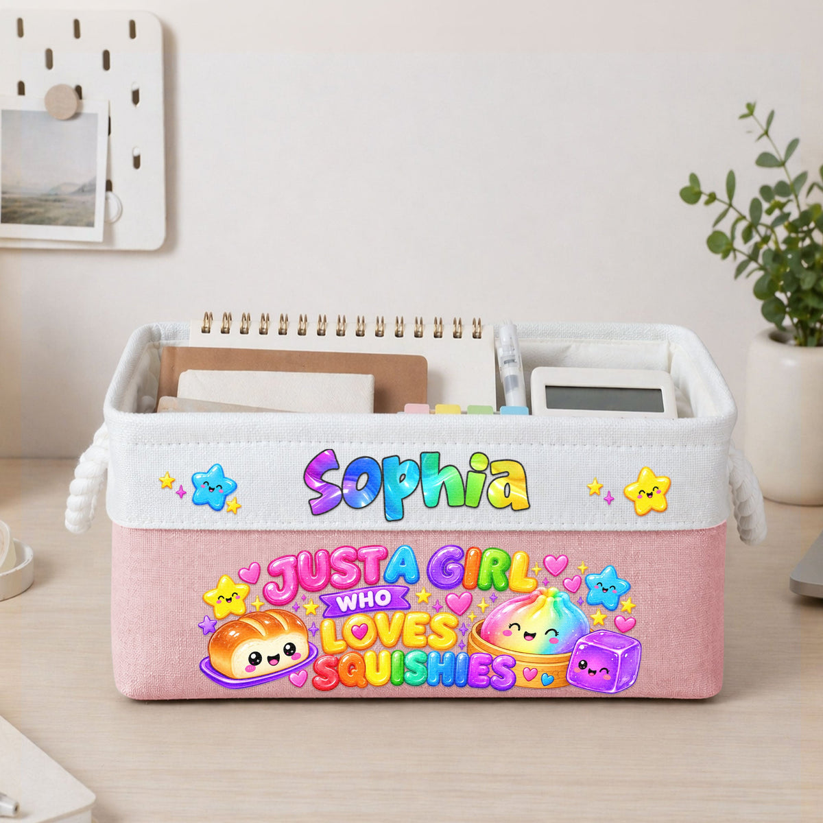 Just A Girl Who Loves Squishy - Personalized Storage Basket