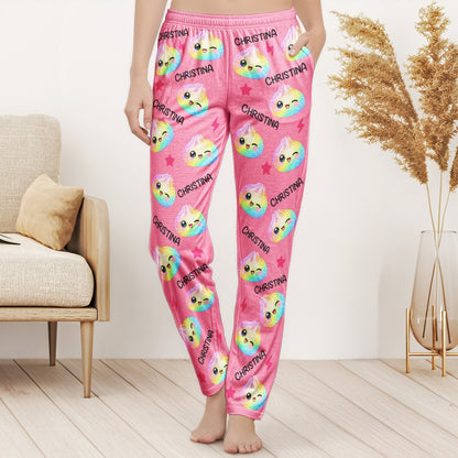 Cute Dumpling Custom Name - Personalized Lounge Pants