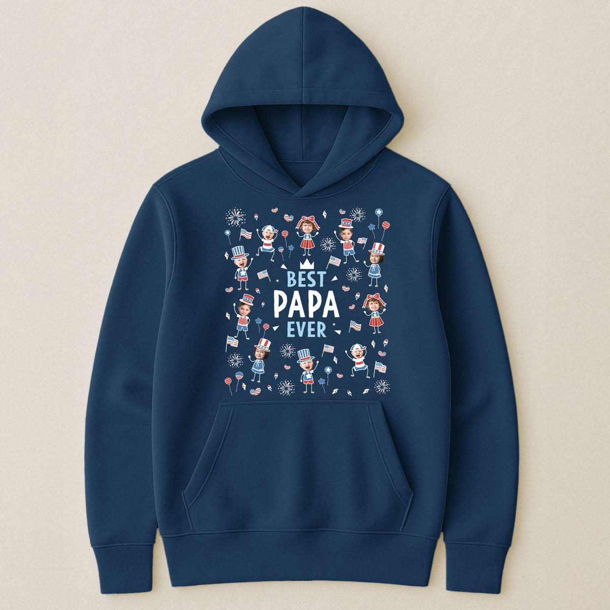 Best Dad Ever USA Flag - Personalized Shirt