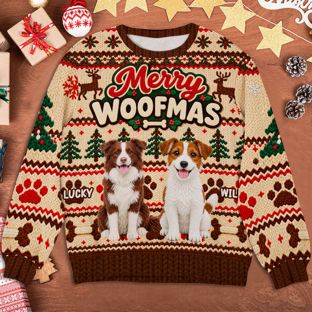 Happy Pawliday - Personalized All-Over-Print Sweatshirt