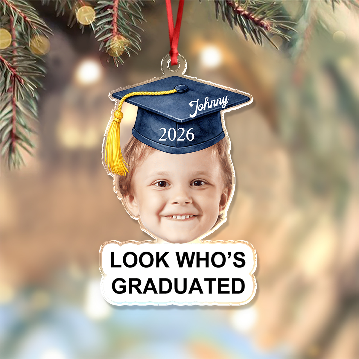 Custom Photo Childhood Look Who's Graduated Acrylic Ornament TH10 171283
