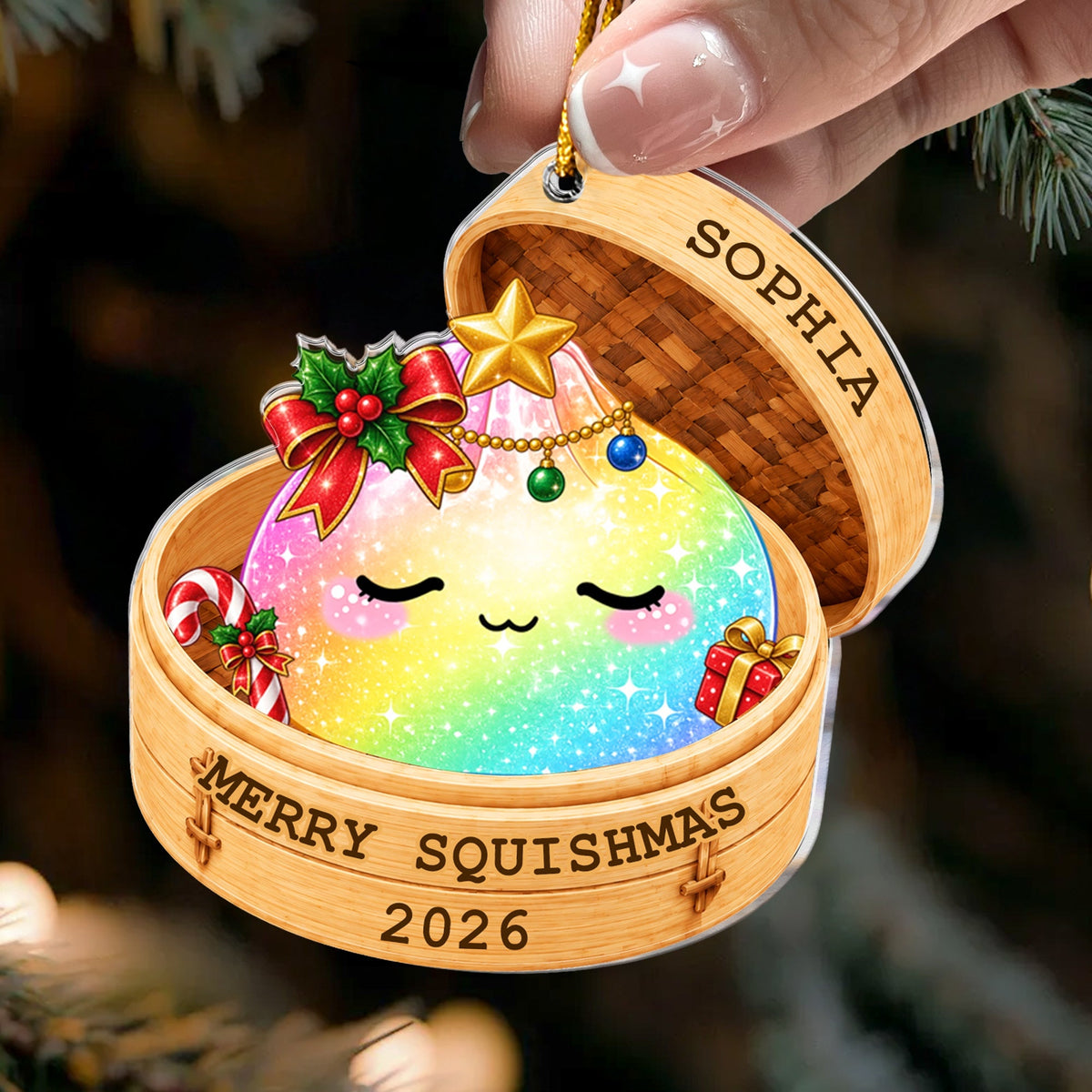 Cute Dumplings New Version Merry Squishmas - Personalized Ornament