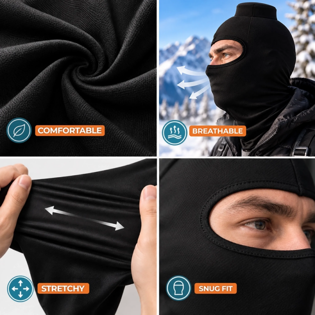 Custom Funny Duck Face Skiing Gifts For Men, Women - Personalized BlockHead Ski Mask