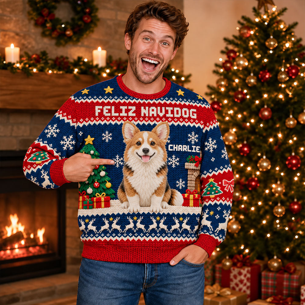 Merry Woofmas - Personalized All-Over-Print Sweatshirt