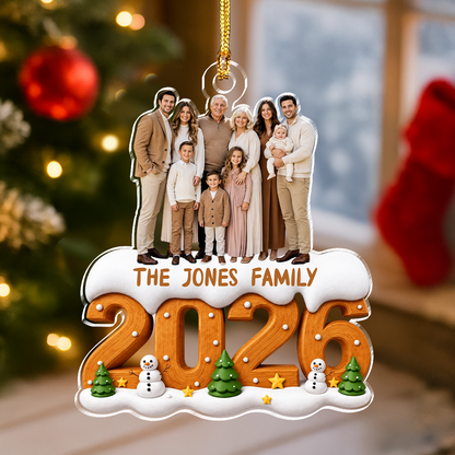 Custom Family Photo Acrylic Ornament, Special Christmas Gift for Family TH10 171461