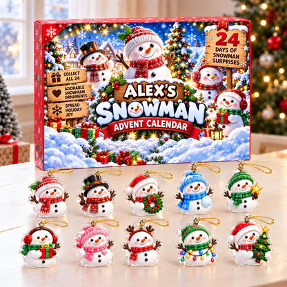 24 Days of Frosty Friends - Personalized Christmas Advent Calendar