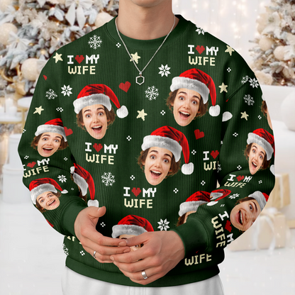 Custom Funny Photo I Love My Wife/Husband Ugly Sweater TH10 896343
