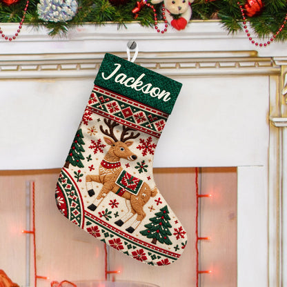 Snowman Family - Personalized Christmas Stocking