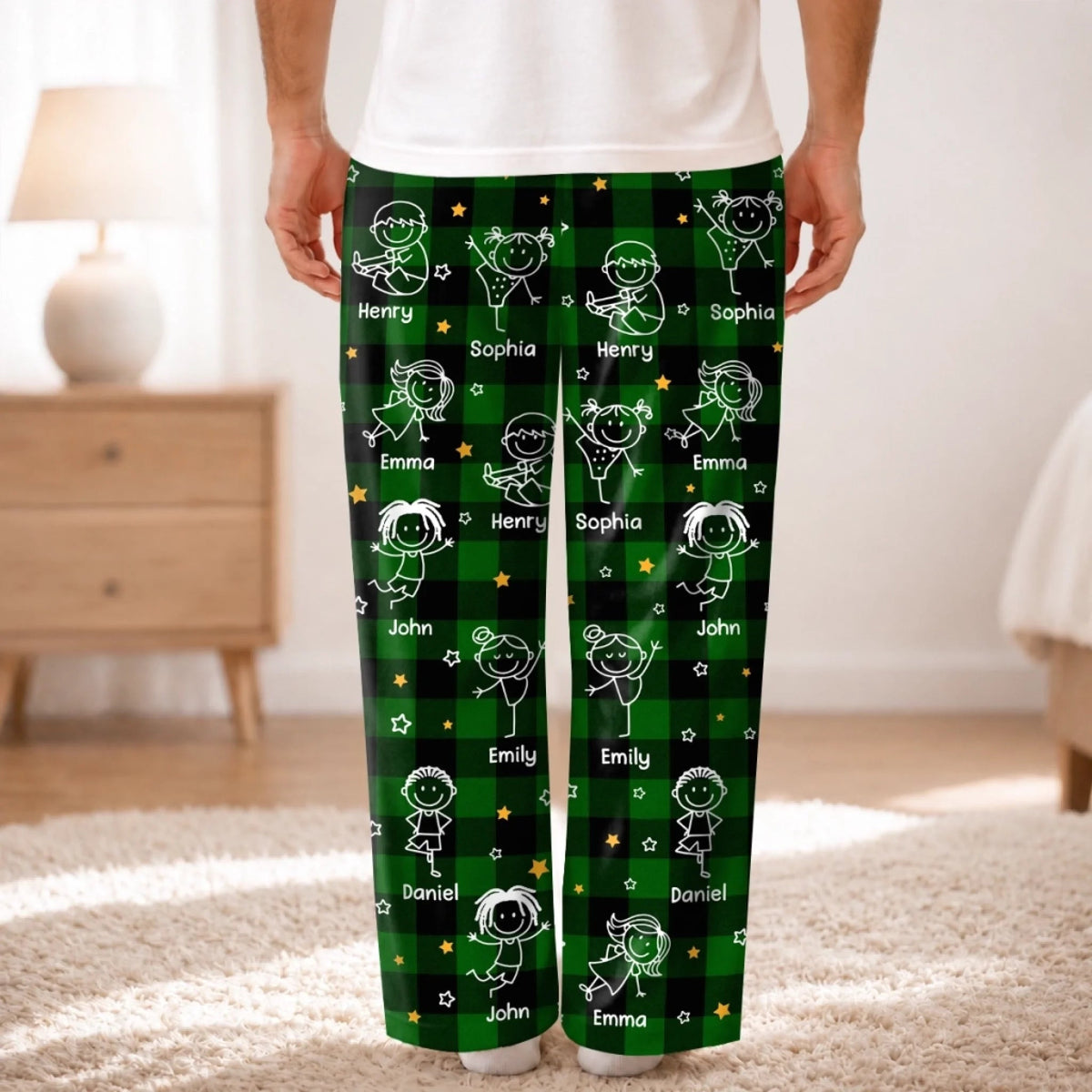 Custom Name Grandkids Gifts For Grandpa Grandma - Personalized Pajama Pants