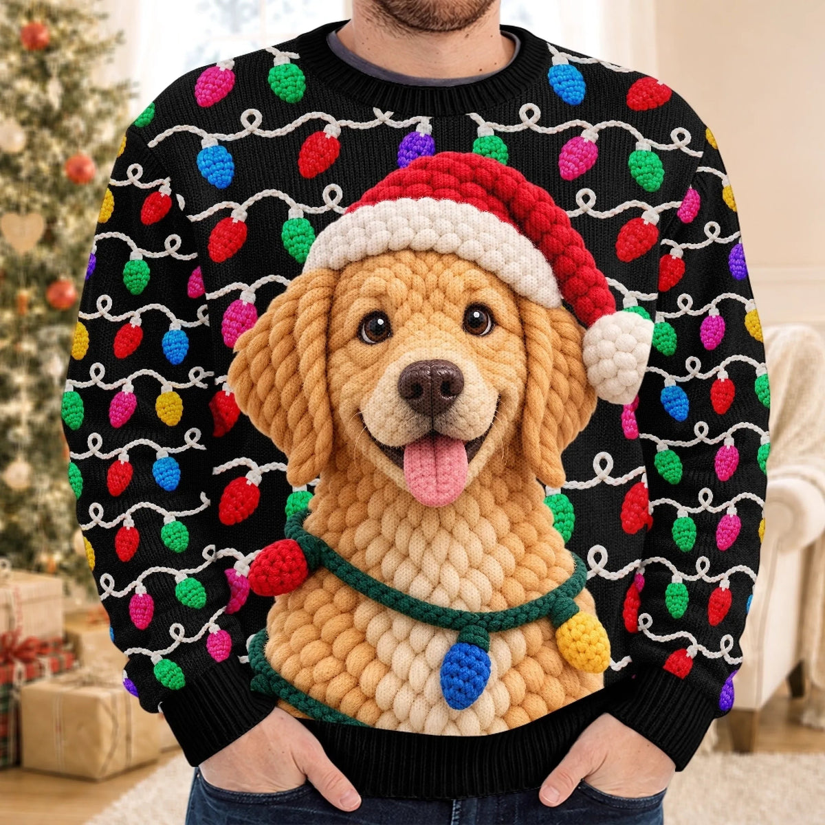 Custom Pet Photo Christmas Gifts for Dog Lovers - Personalized Sweatshirt