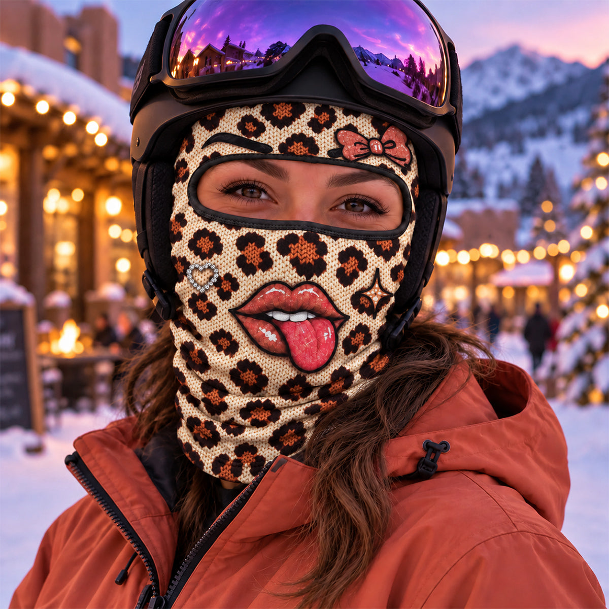 Leopard Diva - Personalized Ski Mask