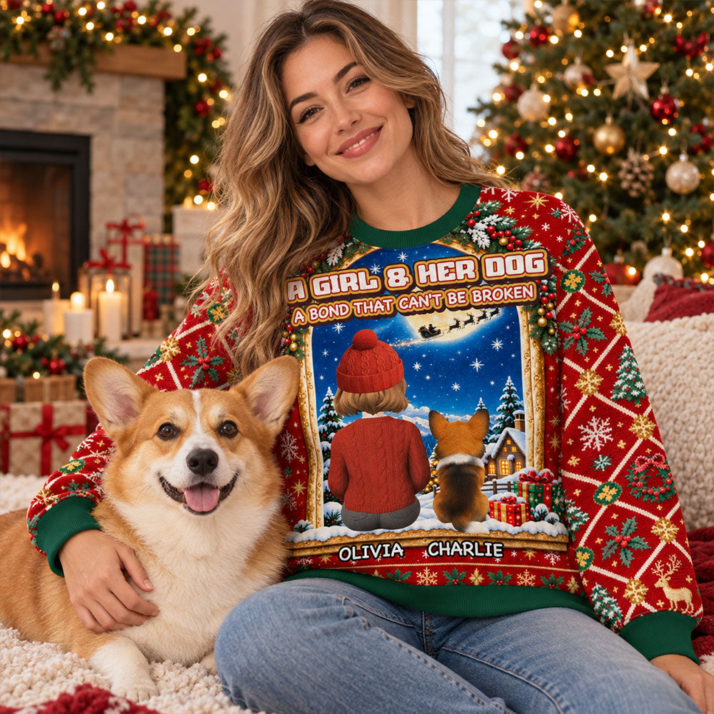Forever Bound By Love - Personalized All-Over-Print Sweatshirt