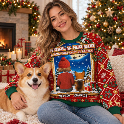 Forever Bound By Love - Personalized All-Over-Print Sweatshirt