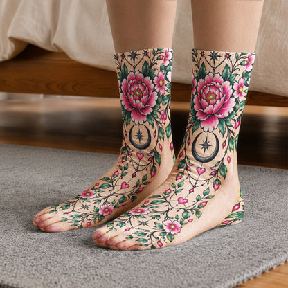 Funny Gag Gifts For Coworkers, Family, Kids - Tattoo Printed Gangster - Personalized Socks