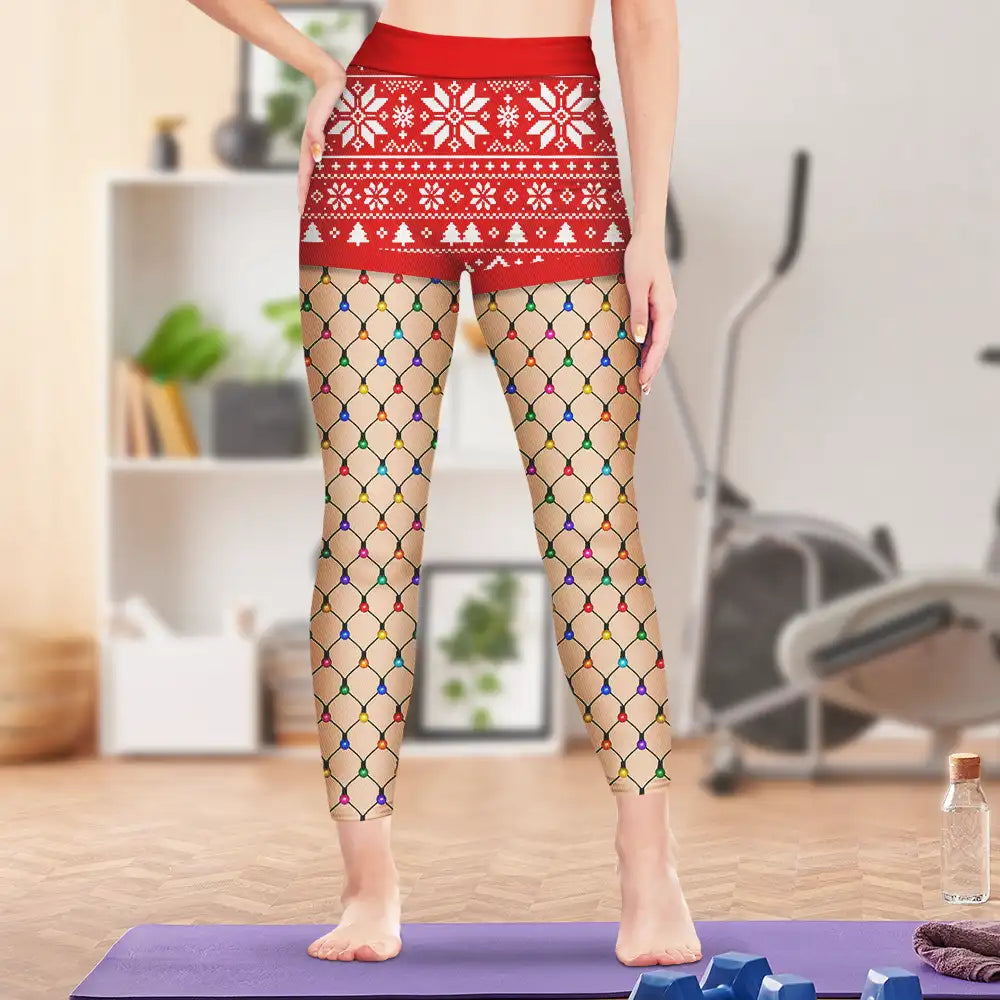 Funny Christmas Gift For Her - Personalized Fishnet Tights Leggings