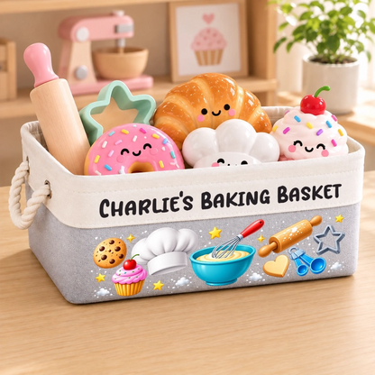 Custom Name Baking Gifts For Kids - Personalized Storage Basket