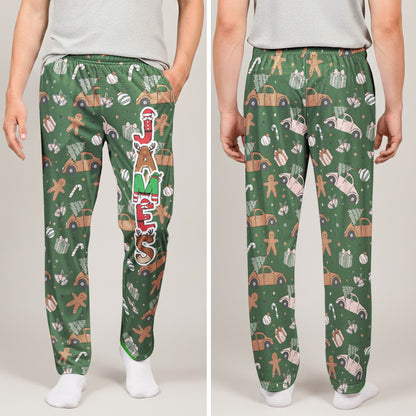 Custom Family Name Elf Santa Letter, Christmas Gift, Holiday Family Gift - Personalized Lounge Pants